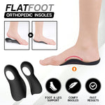 Flat Foot Orthopedic Insoles - 1 PAIR NORMAL TYPE / BLACK / M (4-8.5) - Awesales