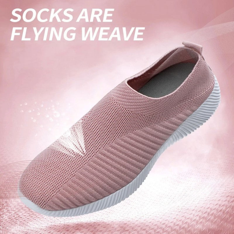 Women Elastic Weaving Sneaker - Awesales