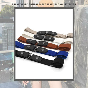 Buckle-free Invisible Elastic Waist Belts - COFFEE - Awesales