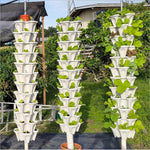 Stackable Flower Tower Planter with Flow Grid System (2021 New version) - White / HOT DEALS: Pack of 3 Pots (Free Shipping + Saving 25%) - Awesales