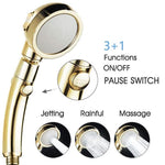 The Misugi - 3 In 1 High Pressure Showerhead (US Standard Hose Size) - Golden - Awesales