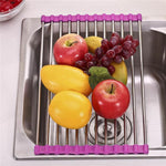 Foldable Dish Drying Sink Rack - PINK / 15 x 11 inches - Awesales