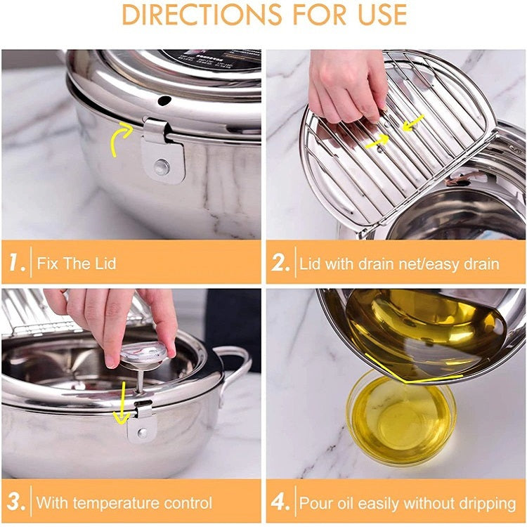 STAINLESS STEEL DEEP FRYING POT - Awesales