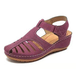 Orthopedic Premium Lightweight Leather Sandals Genuine Leather Casual Orthopedic Bunion Correction Sandals - Purple / 5.5 - Awesales