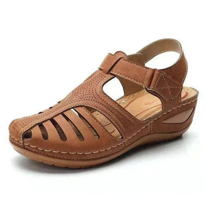 Orthopedic Premium Lightweight Leather Sandals Genuine Leather Casual Orthopedic Bunion Correction Sandals - Brown / 5.5 - Awesales