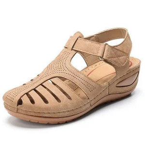 Orthopedic Premium Lightweight Leather Sandals Genuine Leather Casual Orthopedic Bunion Correction Sandals - Beige / 5.5 - Awesales