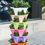 Stackable Flower Tower Planter with Flow Grid System (2021 New version) - Awesales