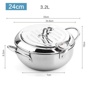 STAINLESS STEEL DEEP FRYING POT - L ( 3.2L ) - Awesales