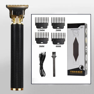 Professional Hair Trimmer with Grooming & Cleansing Kit - BLACK - Awesales