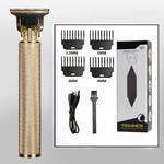 Professional Hair Trimmer with Grooming & Cleansing Kit - GOLD - Awesales