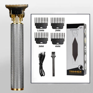 Professional Hair Trimmer with Grooming & Cleansing Kit - SILVER - Awesales