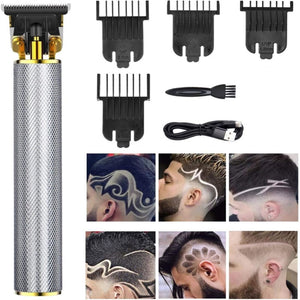 Professional Hair Trimmer with Haircut & Grooming Kit - SILVER - Awesales